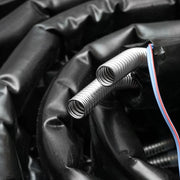Tubo doppio in acciaio inox DN16-3/4 corrugato, flessibile, isolato, da 20 m con cavo per sonda di temperatura per impianti solari residenziali
