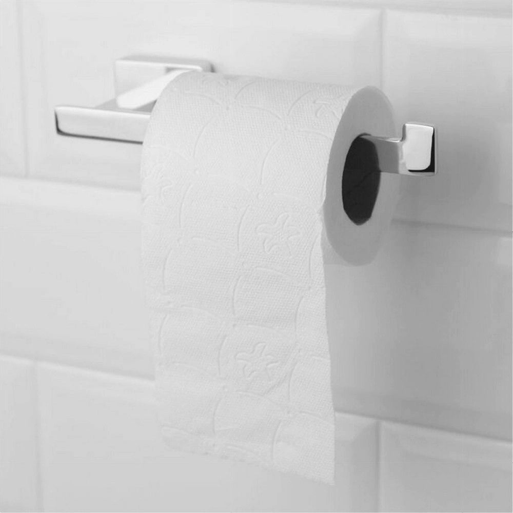 Trade Shop - Porta Rotolo Moderno Da Muro In Acciaio Lucido 18cm Accessori Arredo Bagno 87217 -