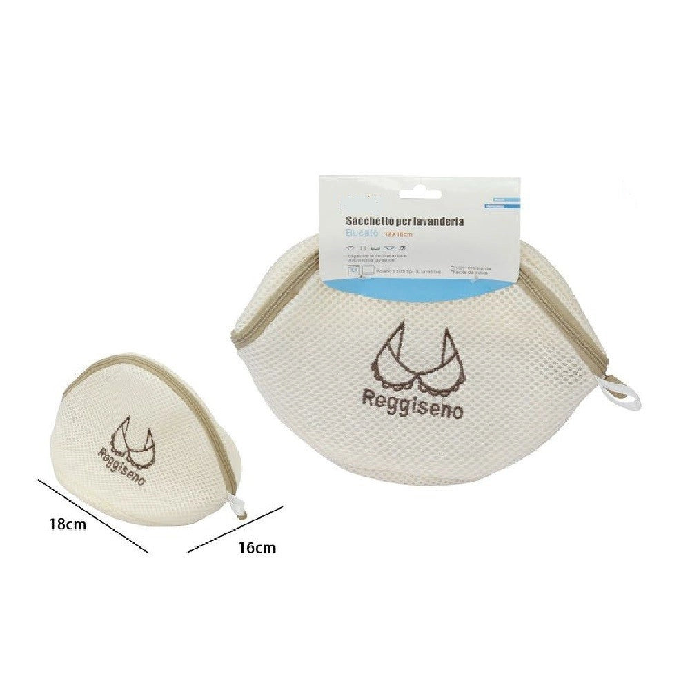 Trade Shop - Sacchetto Lavanderia Lavatrice Lavaggi Biancheria Intimo Reggiseno 18x16cm 59113 -