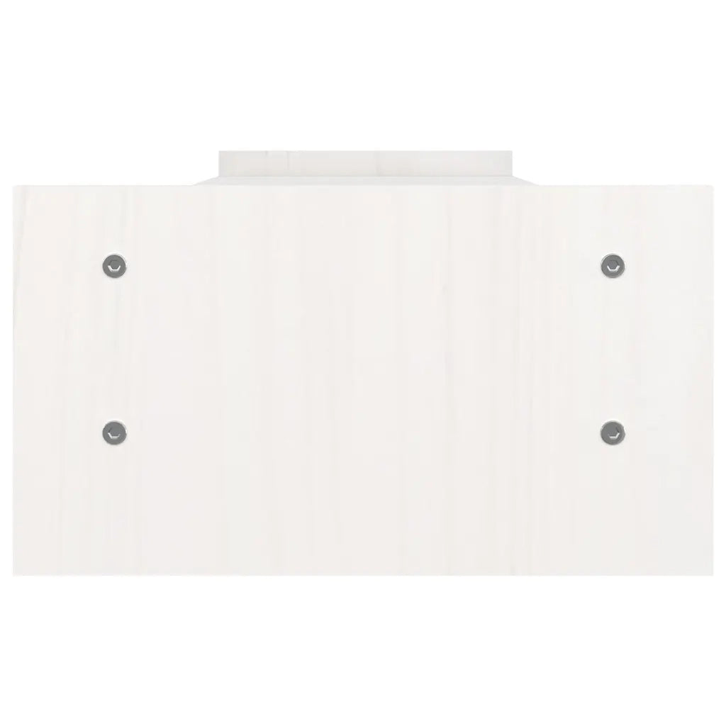 Supporto per Monitor Bianco 100x27x15 cm Legno Massello di Pino 814025