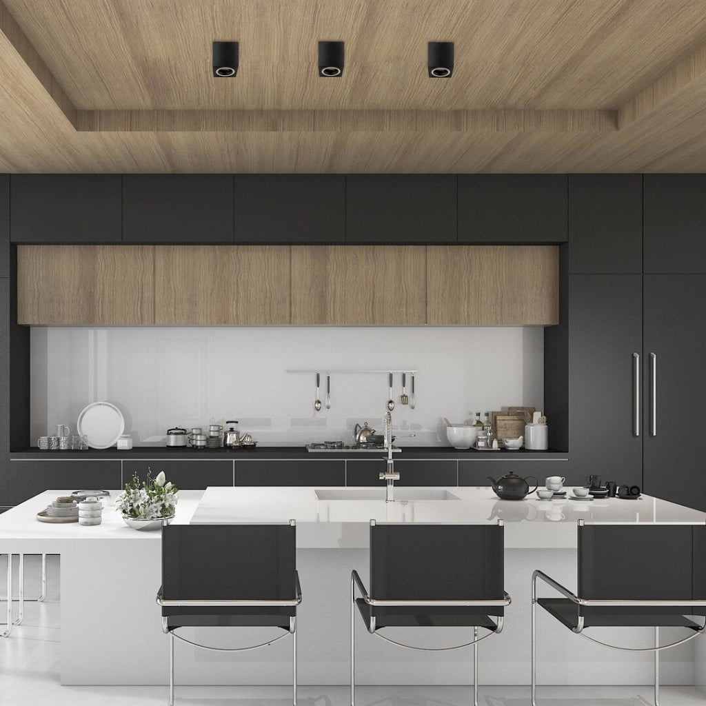 Spot soffitto quadrato nero 1xGU10 25W Kobald Rabalux