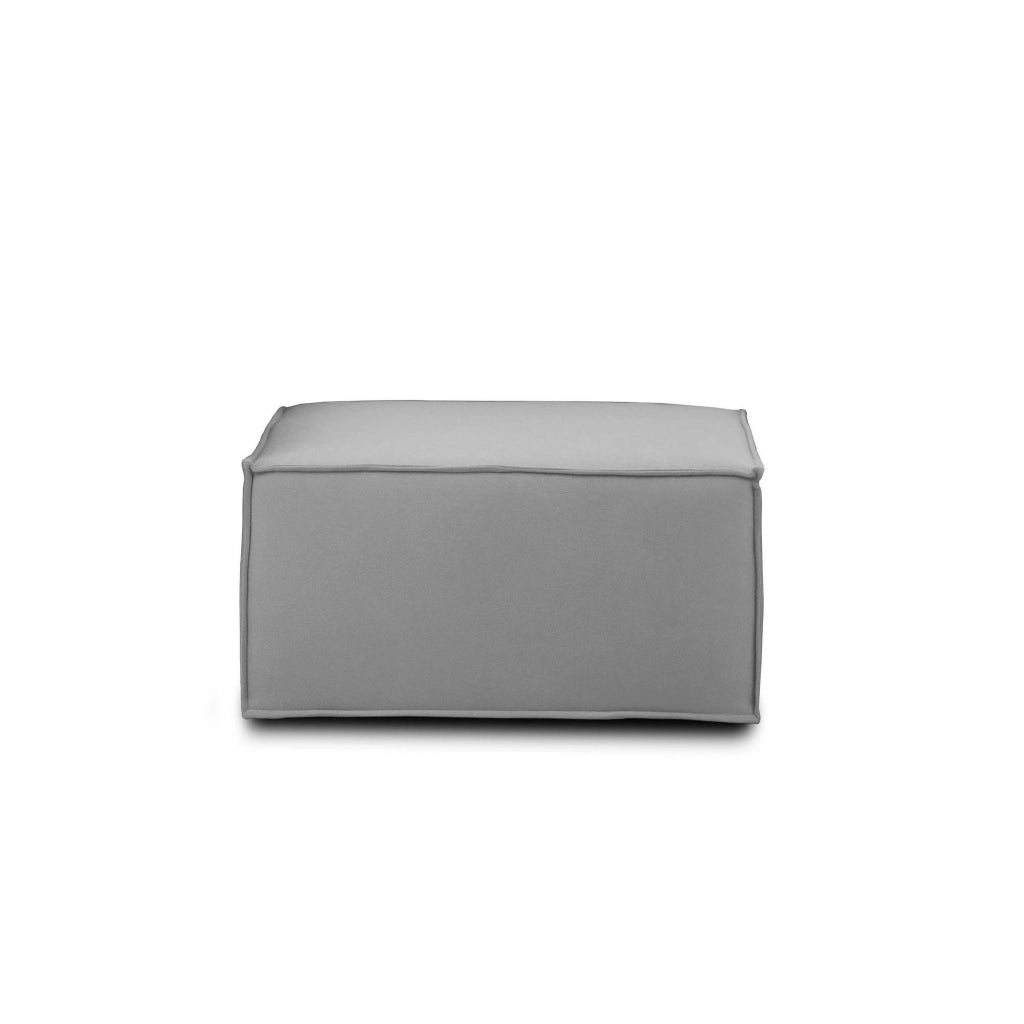 Pouf Avolasca, Pouf da salotto, 100% Made in Italy, Poltroncina relax in tessuto imbottito, Cm 80x70h43, Grigio