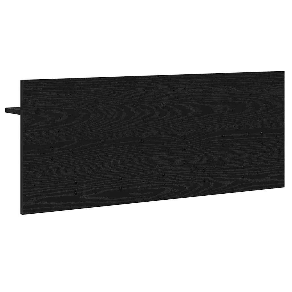 Appendiabiti a muro A parete Rovere Nero 100 x 40 x 12 cm 874444