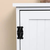 Credenza Cucina Alta con 2 armadietti 3 ripiani, Buffet contemporanea multispazio con 2 porte, in MDF, 60x30x123cm, bianco| Aosom Italy