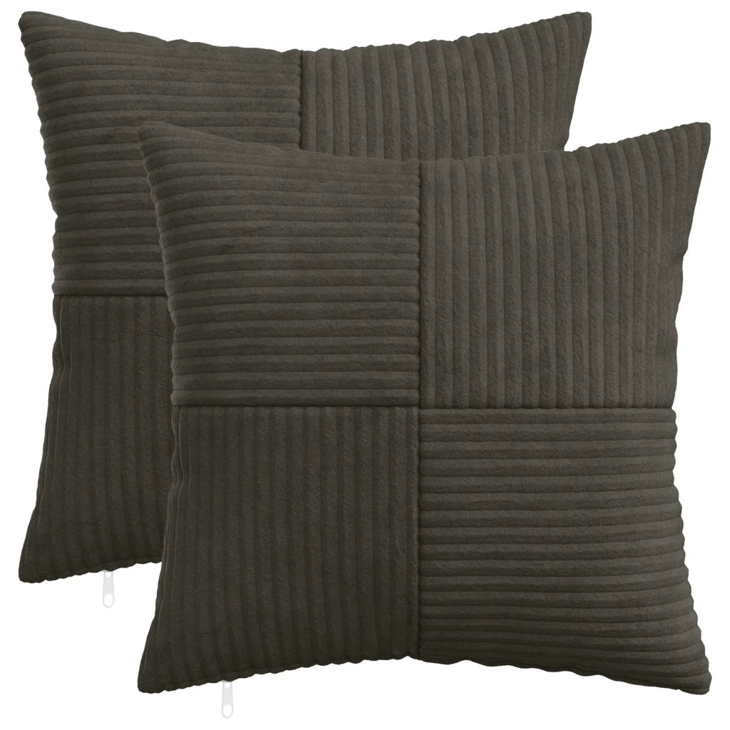 Federa 2 pcs ALMELO Antracite 30 x 30 cm corduroy 913873