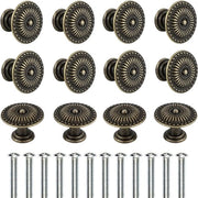 Pomelli per mobili, 32 mm, Pomelli per cassetti, Pomelli per cassetti in bronzo vintage, Pomelli per porte in metallo vintage, Pomelli per cassetti in ottone, Pomelli per cassetti vintage, Pomelli per porte (Set da 12)