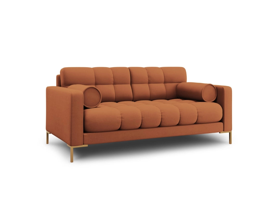 Cosmopolitan Design - Divano "Bali" 2 posti in tessuto strutturato mattone 