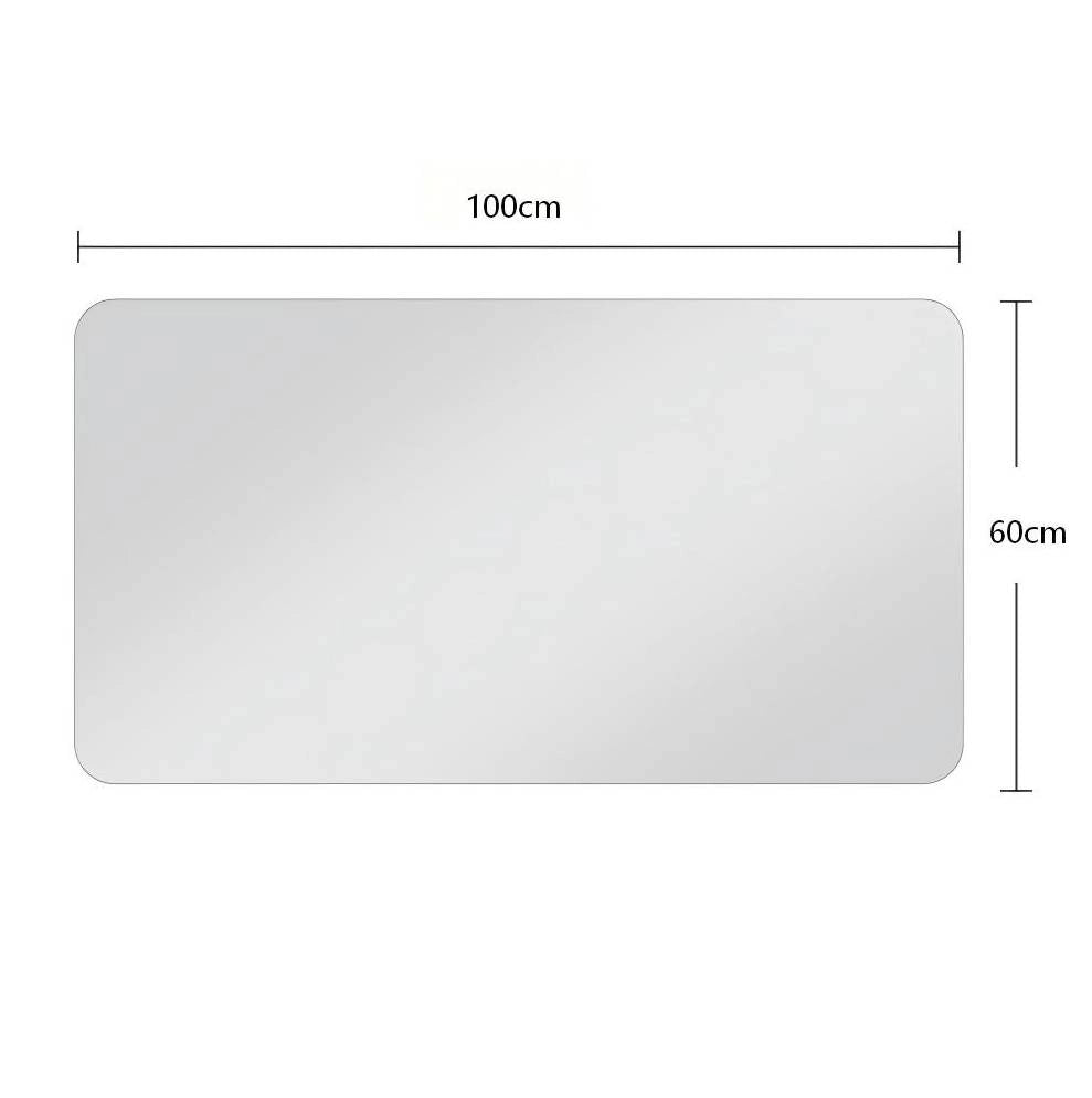 Specchio bagno senza cornice 90 × 70 cm, argento