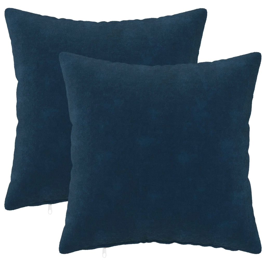Cuscino con cuscino HEERLEN 2 pz Blu Fleece in microfibra 924279