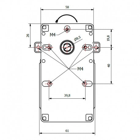 Ricambistufeapellet Kenta MOTORIDUTTORE STUFA PELLET K9115003 PACCO 30MM 1,5rpm