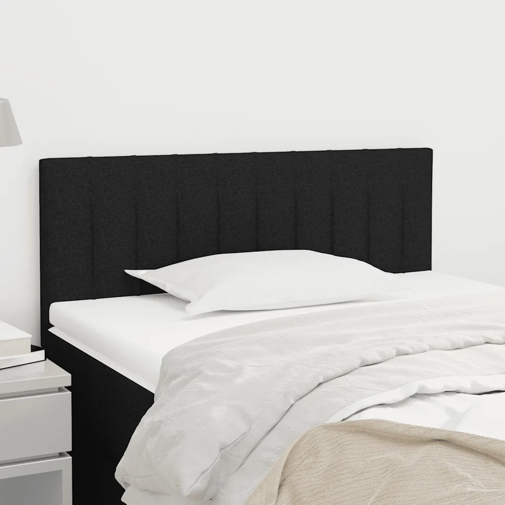 Testiera-Testata-Testiera Decorativa Nera 80x5x78/88 cm in Tessuto 959215