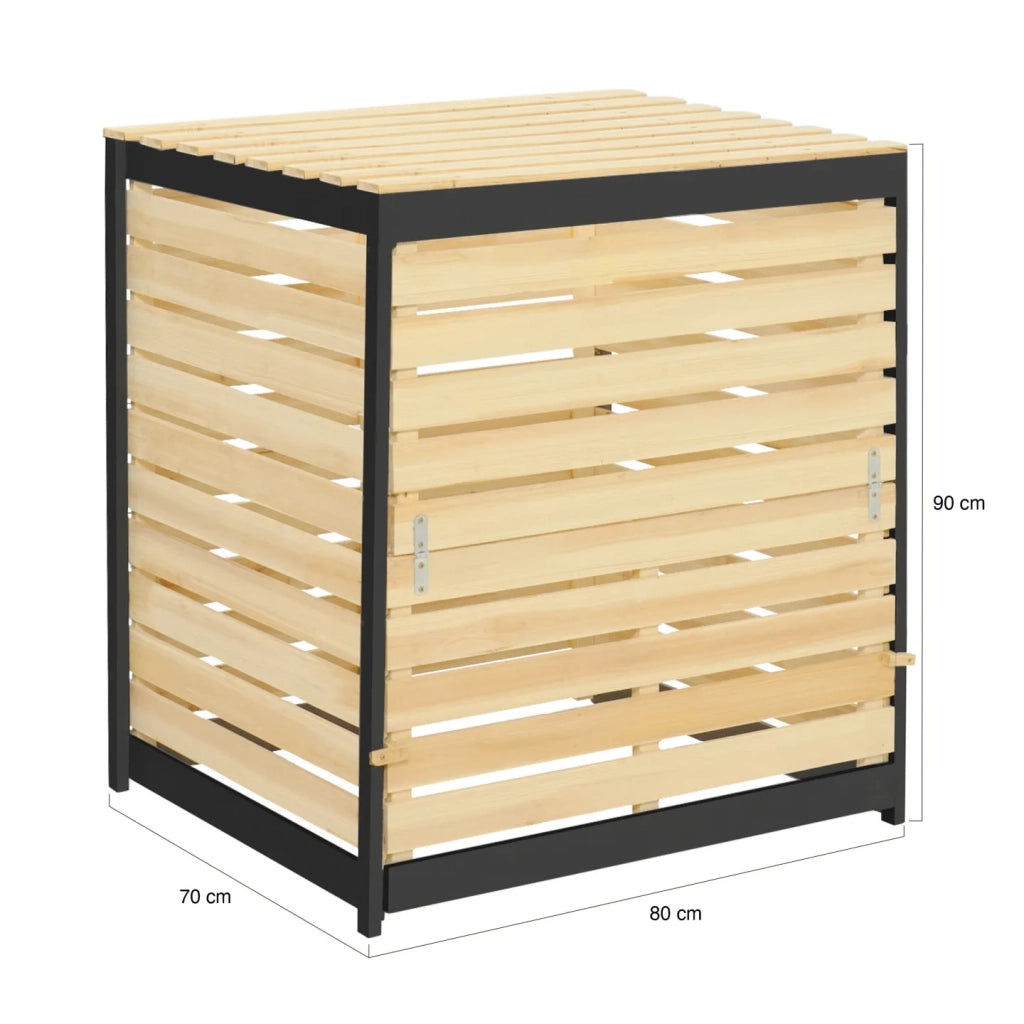 IDMarket - Bidone per compost in legno da 500 litri