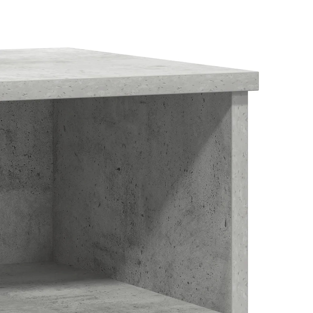 Comodino | Armadio da Notte | Mobiletto da notte Grigio Cemento 40x35x50 cm in Legno Multistrato