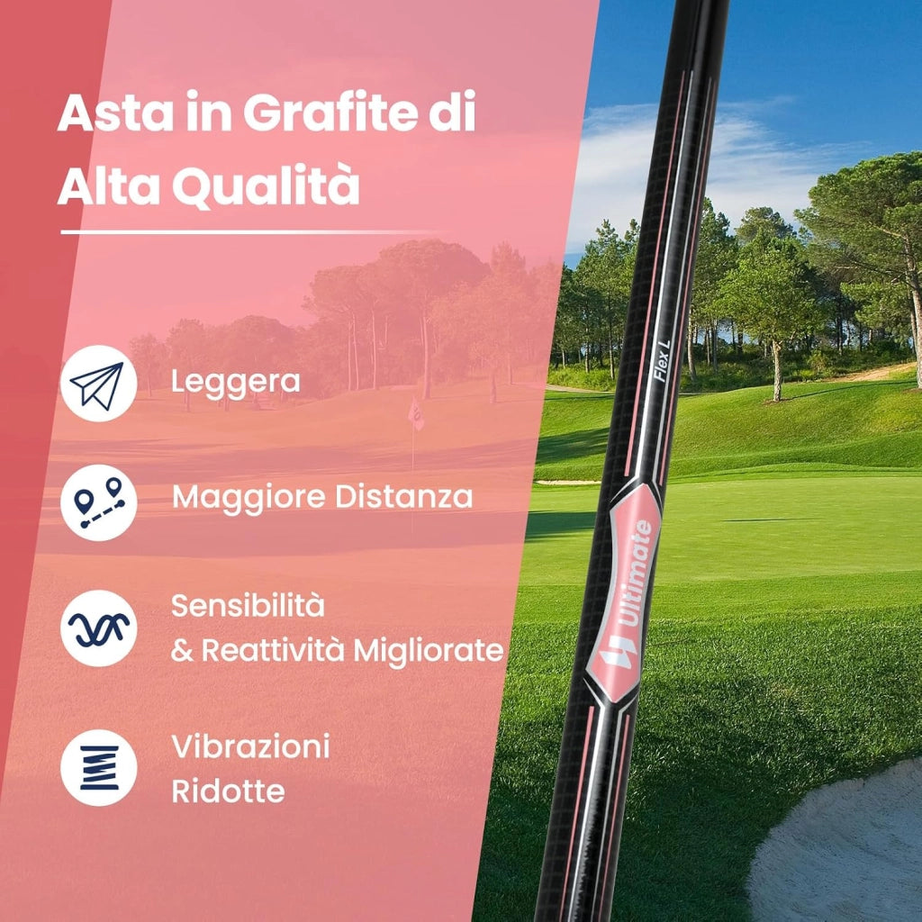 Mazza da Golf Singola, Putter da Golf per Uomo/Donna 460CC, Asta in Carbonio e Impugnatura Antiscivolo in TPR, Ideale per Principianti e Professionisti, Allenamento all'Aperto (12)