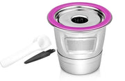 Filtro per Capsule Reutilizzabile in Acciaio Inossidabile 304 - Compatibile con Keurig 1.0/2.0 - K-Mini/K-Slim/K-Duo - Incluso Spazzola e Cucchiaio - Filtro per Capsule di Caffè