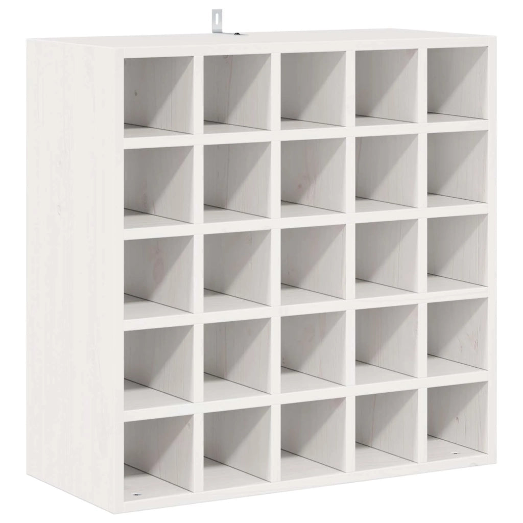Portabottiglie 2 pcs Bianco 56 x 25 x 56 cm Pino massello