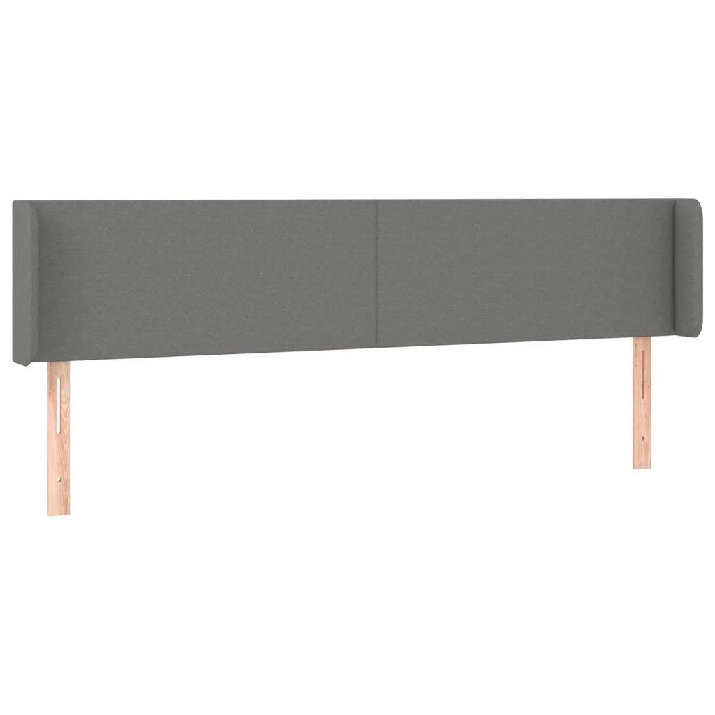 Testiera a LED Grigio Scuro 203x16x78/88 cm in Tessuto 3122979