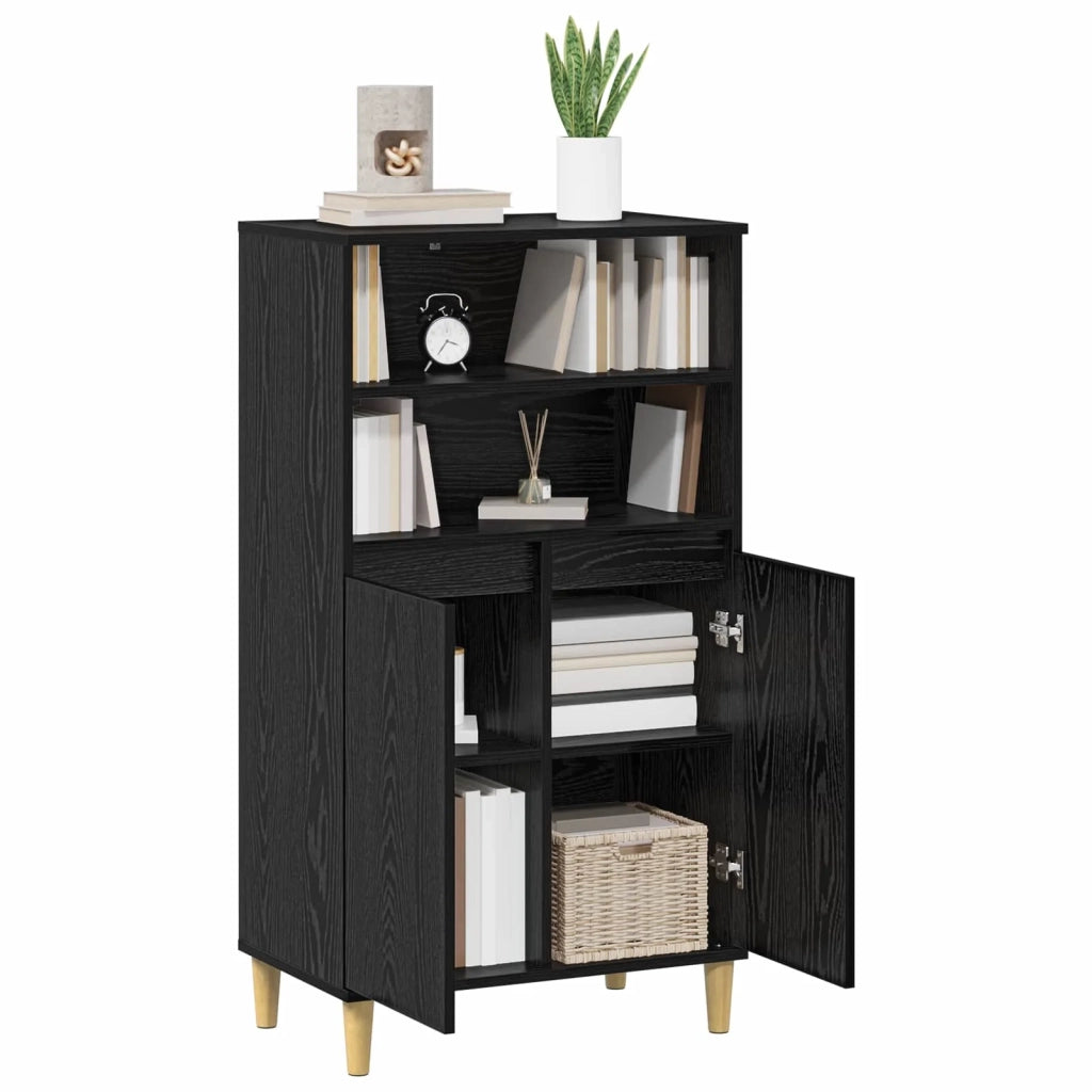 Credenza Rovere Nero 60 x 36 x 110 cm Legno ingegnerizzato 8014920