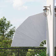 Tenda Laterale per Balcone Pieghevole Grigia 140x140 cm