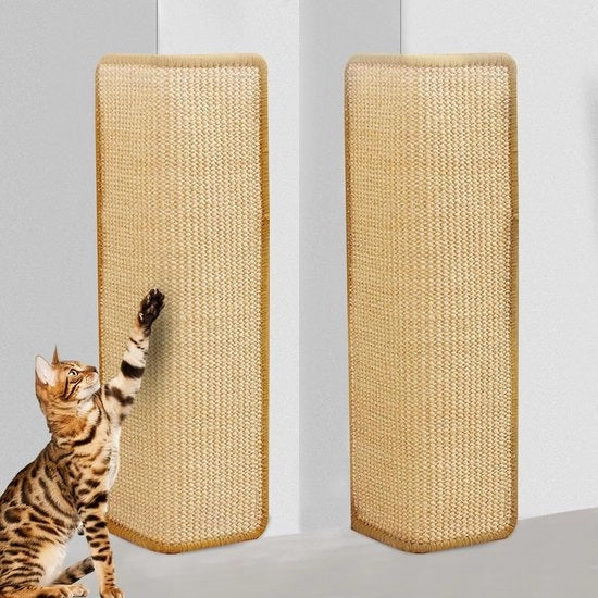 Mat per gatti - sisal - fissaggio a parete - 2 pezzi - 50 x 25 cm