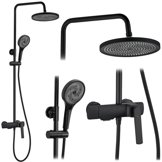 Set Doccia Rea Rebel Black Matt