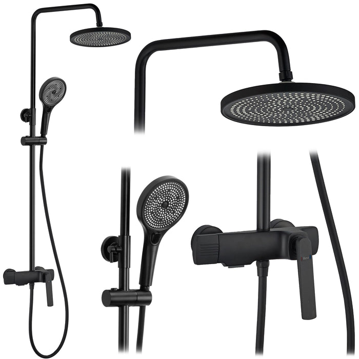 Set Doccia Rea Rebel Black Matt