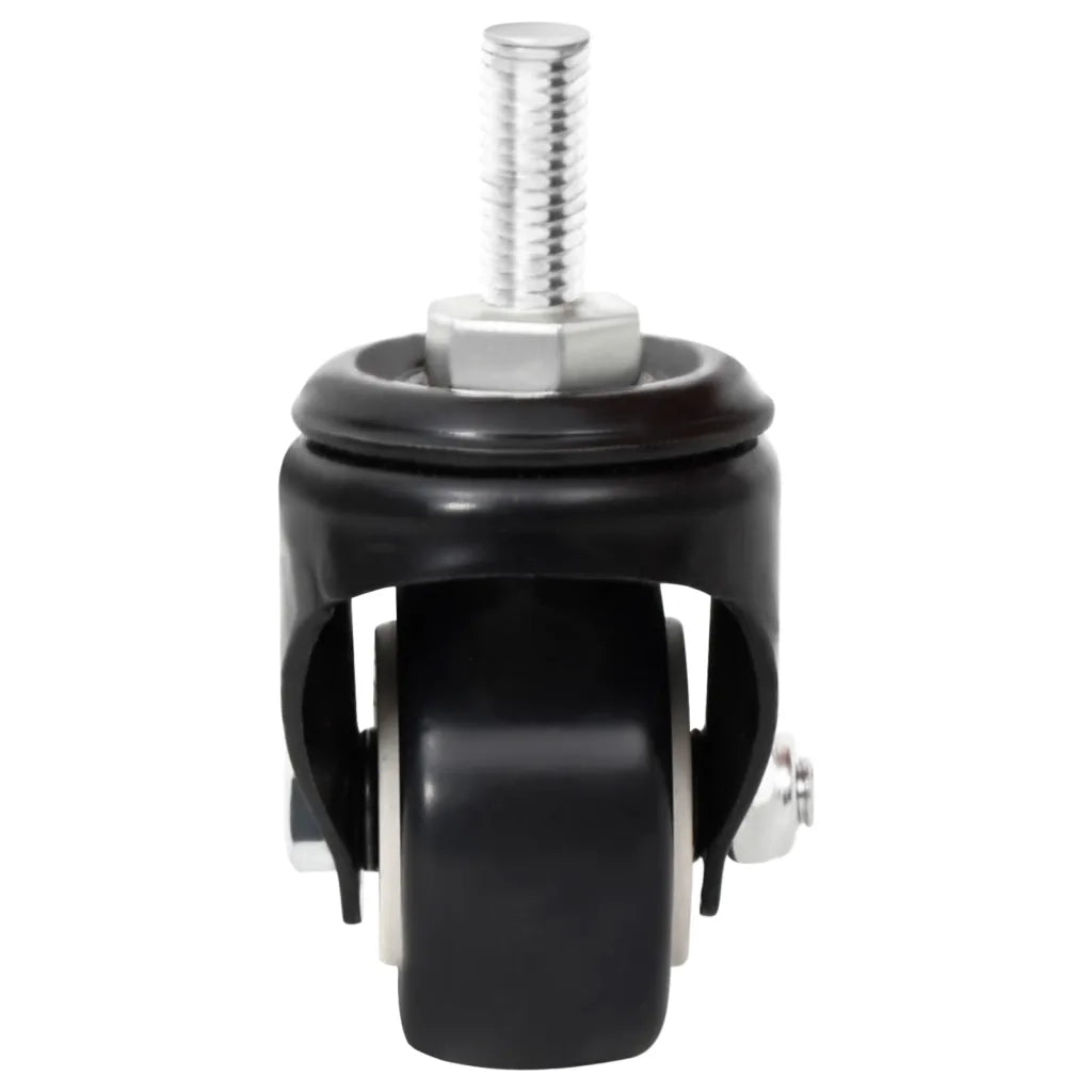 Ruote per Fioriera 4 pz-Ruote per Supporto per Piante Nere 8x3,5x8 cm Ferro