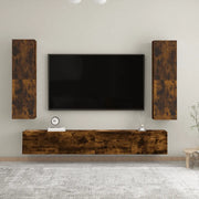 Mobile Porta TV a Parete-Mobile per TV-Credenza TV Rovere Fumo 30,5x30x110 cm