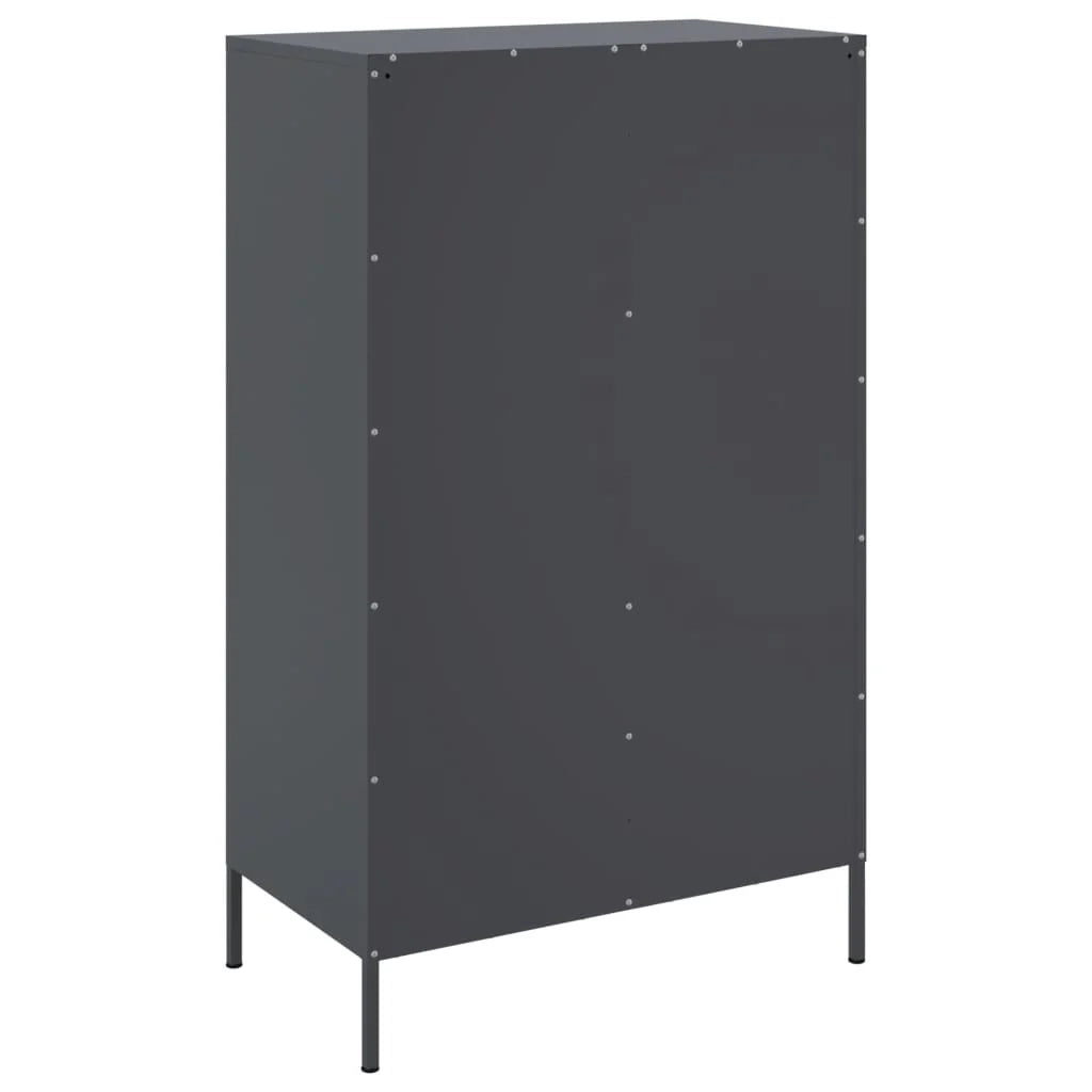 Buffet credenza cassettiera armadio mobile contenitore organizer cucina soggiorno salotto alto 68 x 39 x 113 cm acciaio antracite 02_0032211