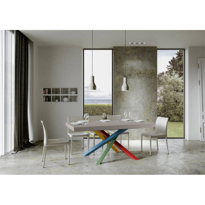 Tavolo allungabile 200/304x90 cm Volantis telaio Multicolore 4/B - Cashmere