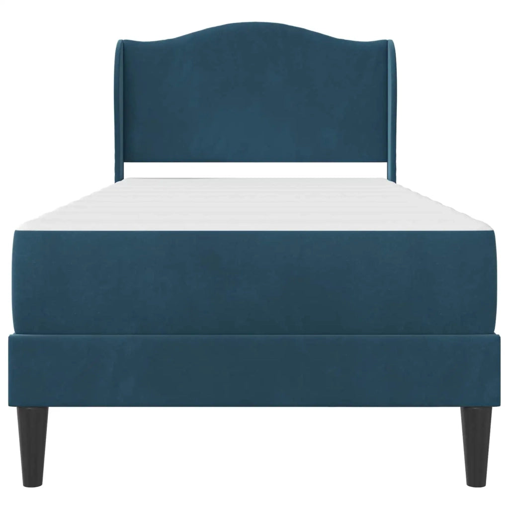 Struttura del letto con testiera-Giroletto Blu 100 x 200 cm Velluto 724252