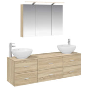 Set di mobili per il bagno 4 pcs Rovere Sonoma 3406937