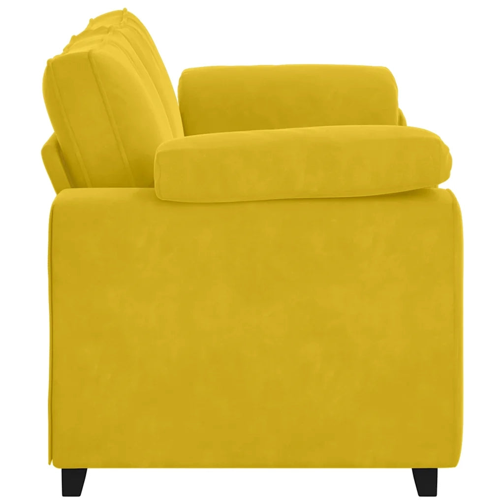 Divano Divanetto Giallo 140 cm in Velluto
