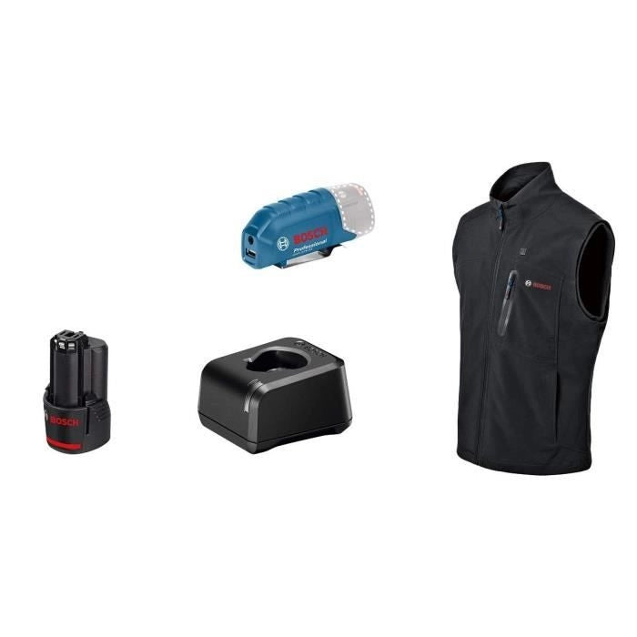 Giacca riscaldata Bosch Professional GHV 12+18V XA taglia M, con batteria 12V - 06188000G5