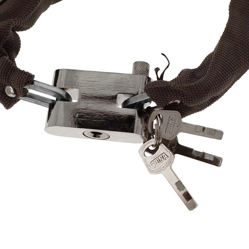 Catena Antifurto Moto Con 3 Chiavi 5X1000mm Lucchetto Per Bicicletta Cancello