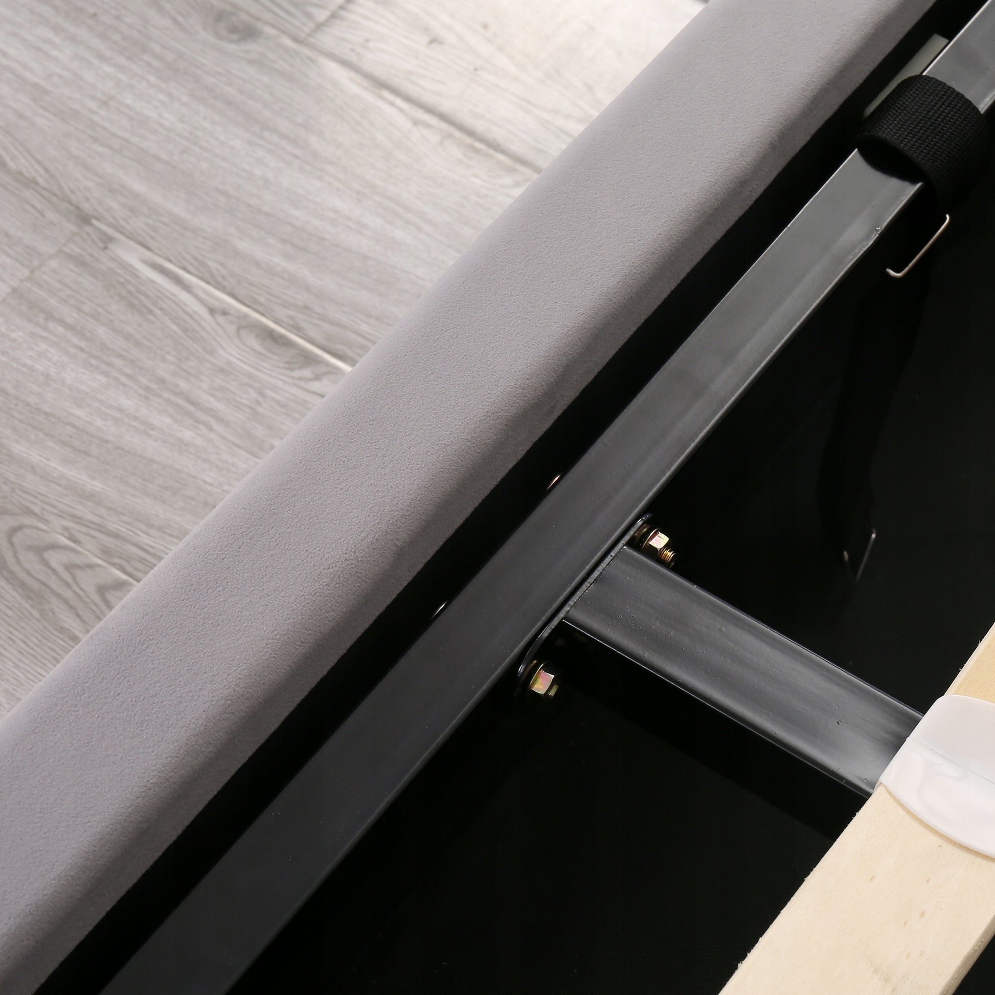 Letto singolo 140x190cm - Xylo - Velluto idraulico grigio