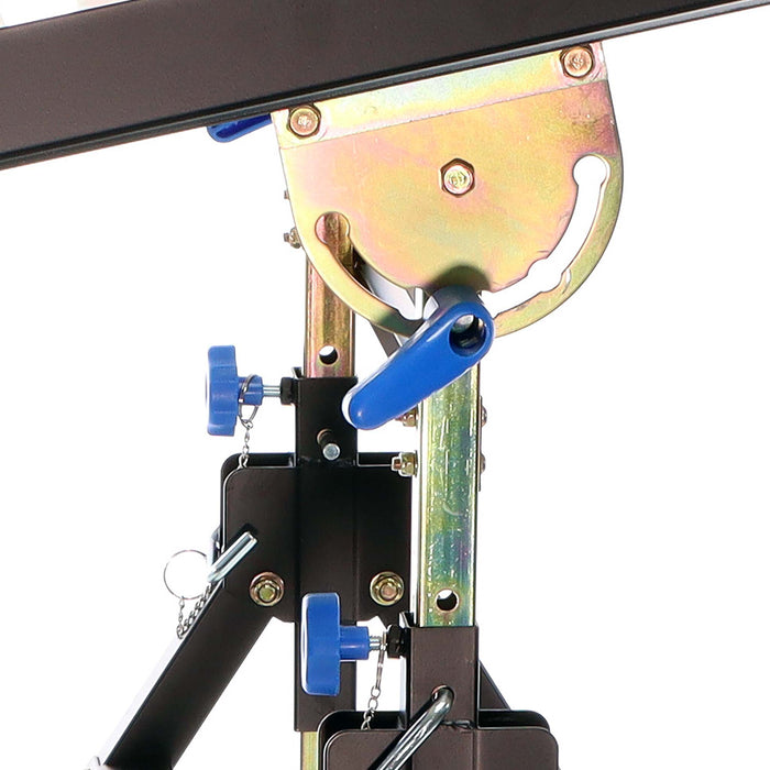 Banco saldatura pieghevole max 150 kg, carrello regolabile in altezza 735-860 mm, inclinabile fino a 90°