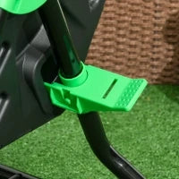 Compostiera da giardino girevole a 360° in polipropilene 65 L 24 fori 60 x 49 x 77 cm nera