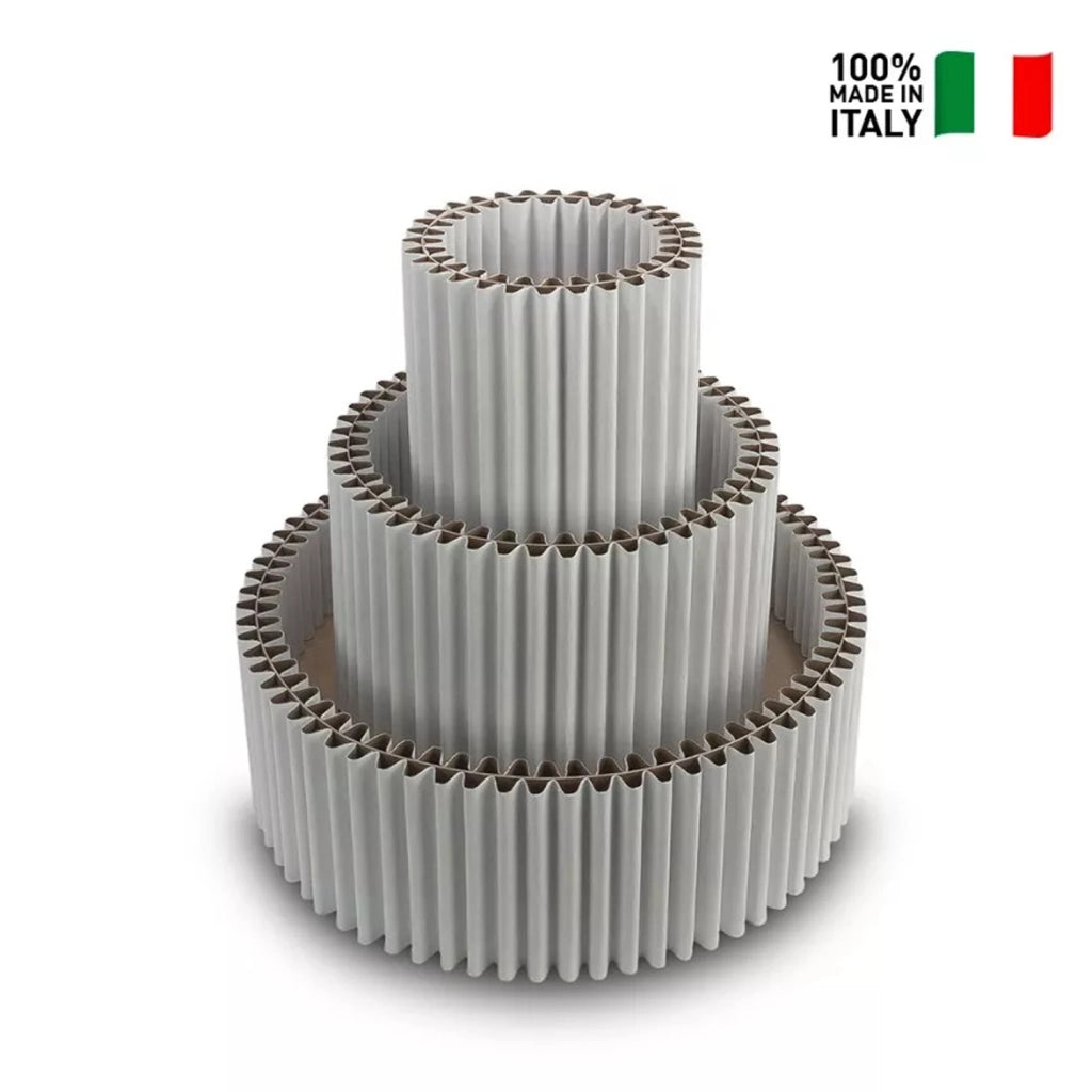 Set 3 centrotavola Colore: Bianco, Materiale: Cartone ondulato, certificato FSC