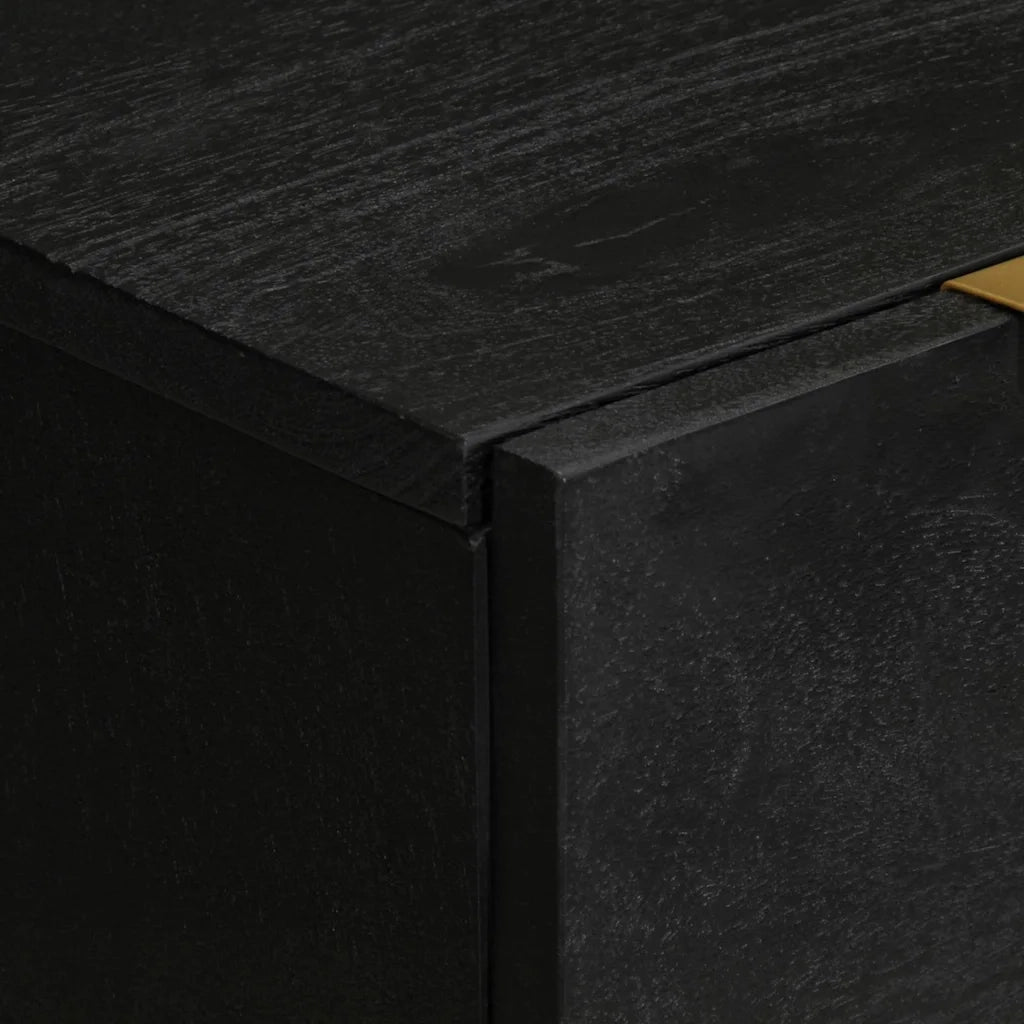 Credenza | Madia | Buffet da pranzo | Armadio da pranzo Nera 60x33x75 cm in Legno Multistrato