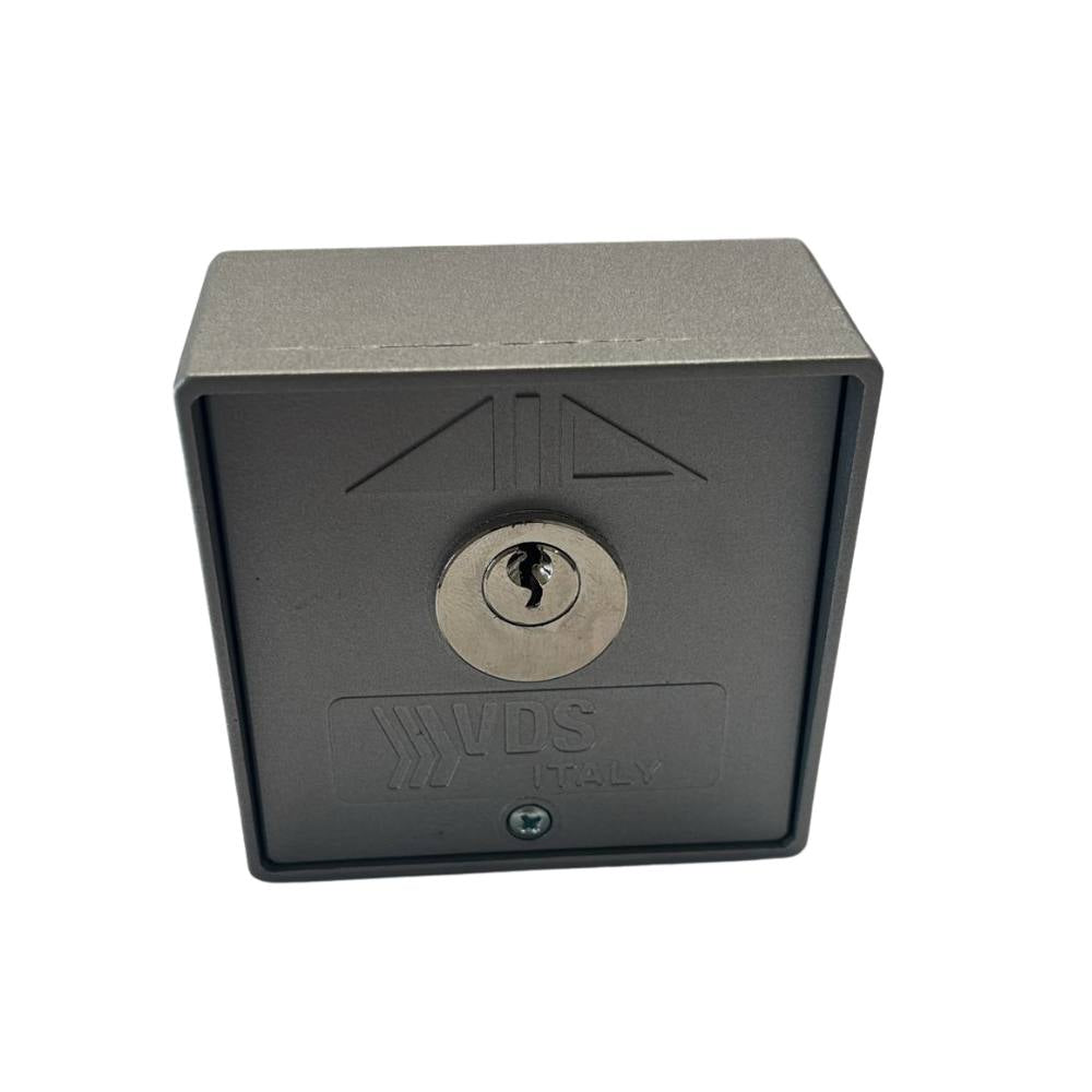 Vds 198/2 selettore da parete con chiave in alluminio alta sicurezza grigio