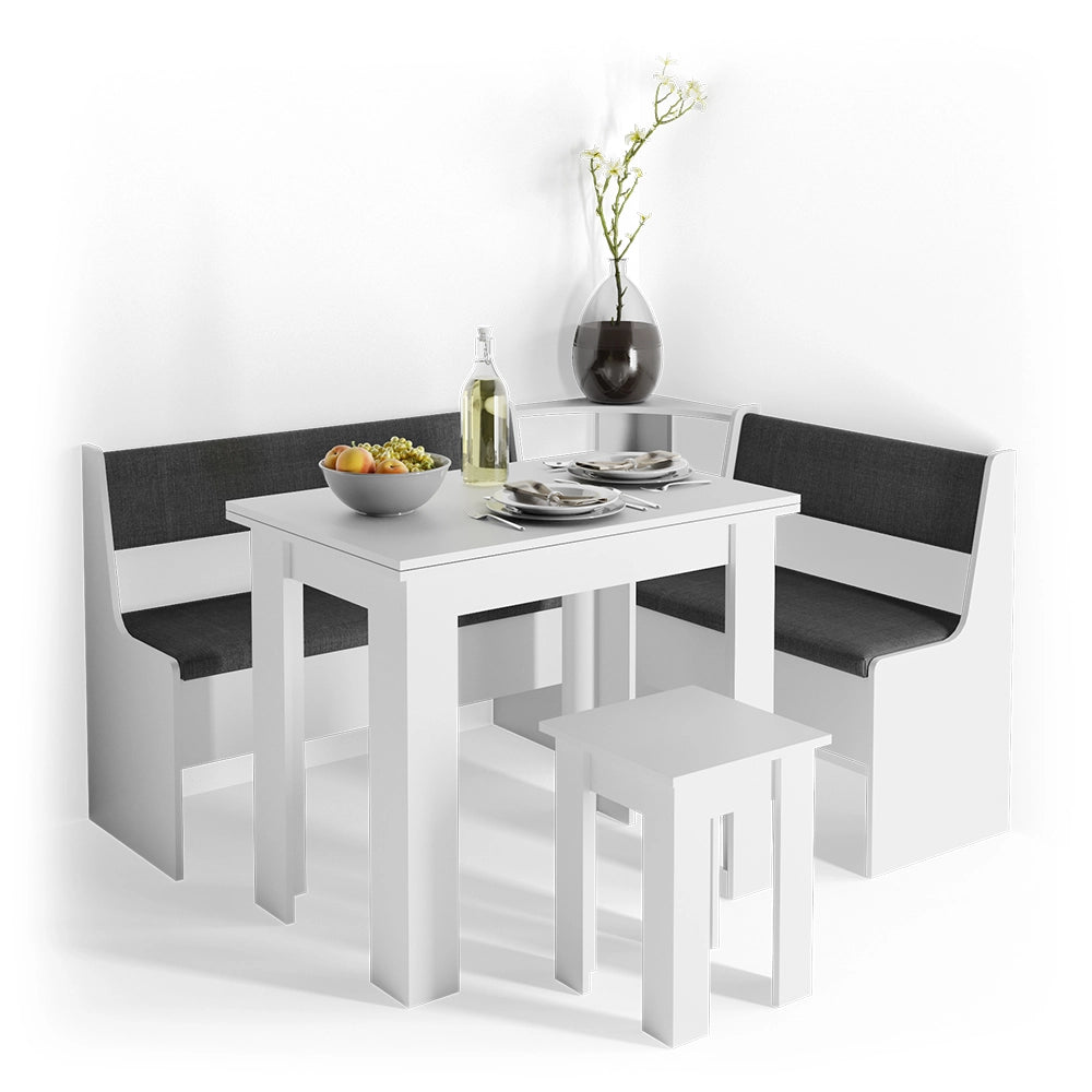 Vicco Tavolo da pranzo con sedia Bianco 90 x 60 cm