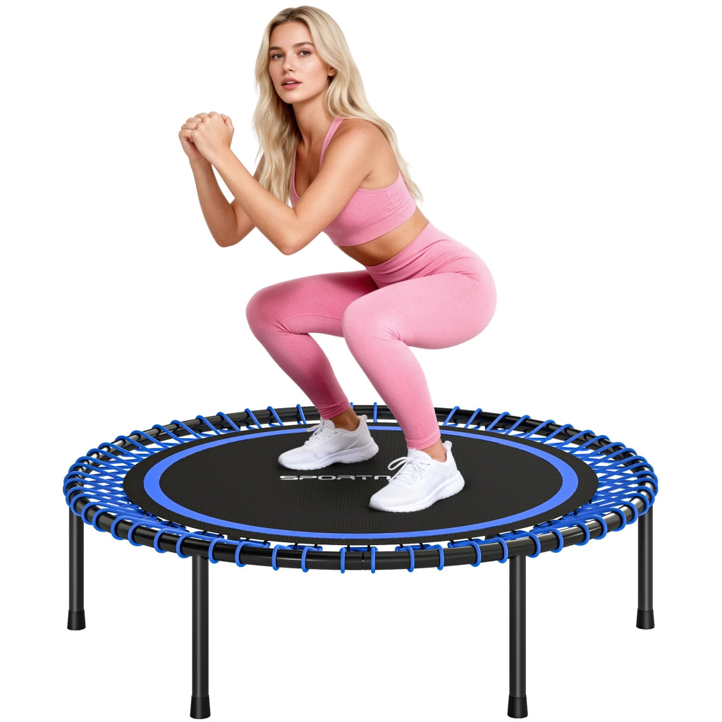 Trampolino Fitness ¨C zephmum ¨C 114 cm Acciaio Blu e Nero