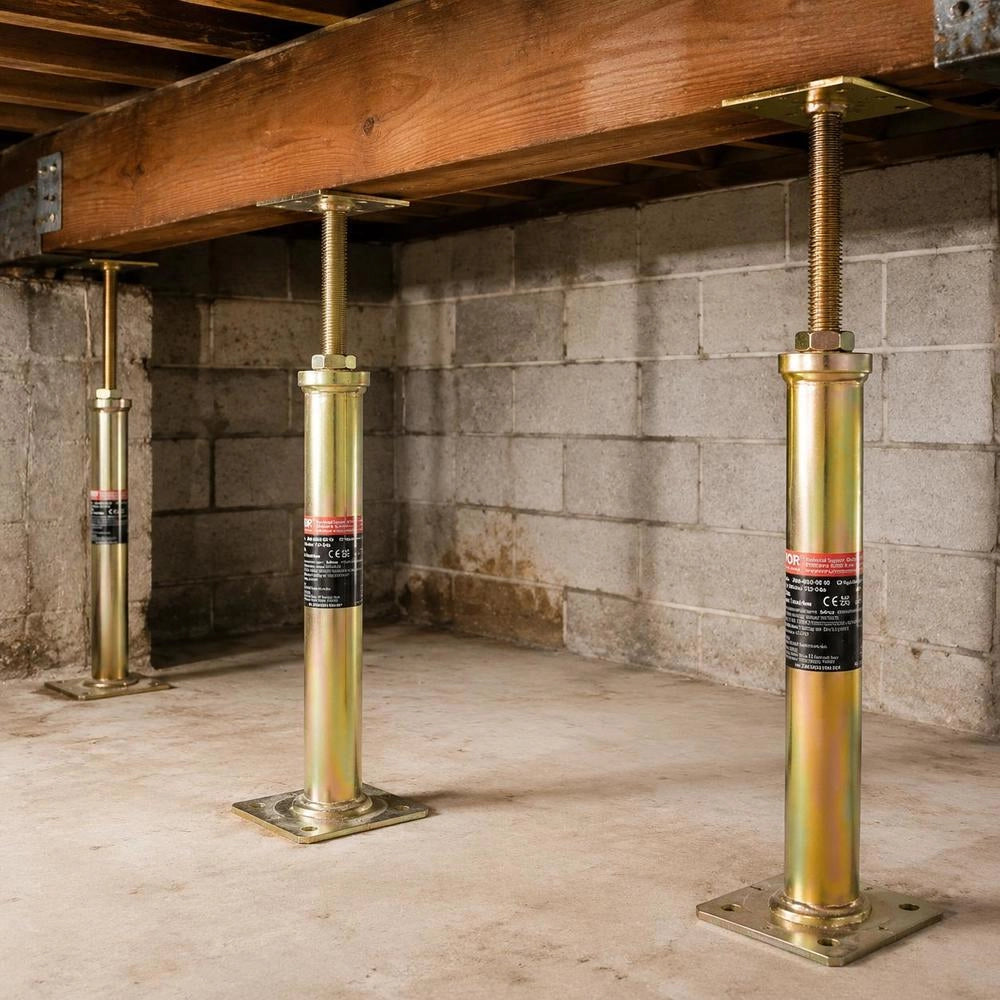 Car Jacks For Home Use, 4-pack, Height Range From 29.4 To 40.6 Cm, Maximum Load Capacity Per Unit: 1000 Kg, Adjustable Support Beam For Leveling, Galvanized Telescopic Car Jack For Temporary Support