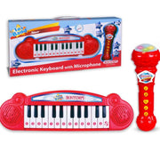 Trade Shop - Tastiera Pianola Musicale Con Microfono Gioco Per Bambini Musica Divertimento -