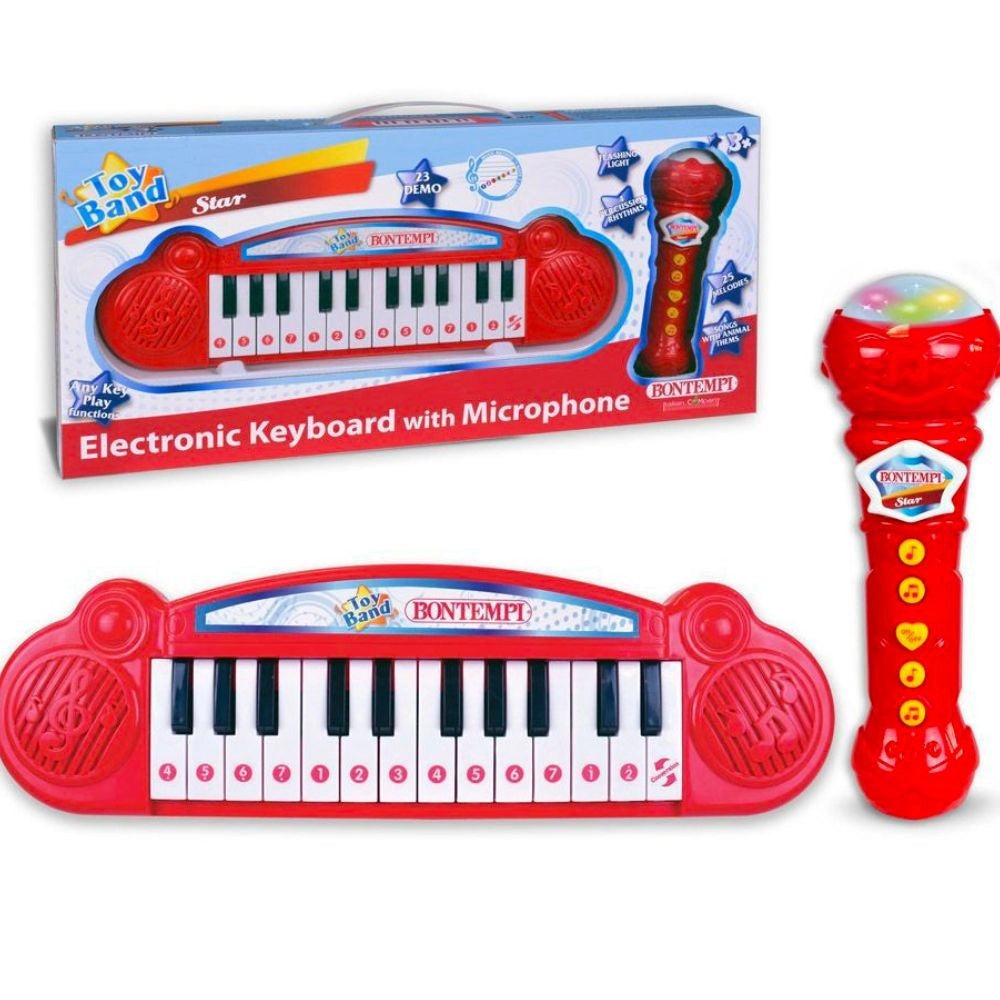 Trade Shop - Tastiera Pianola Musicale Con Microfono Gioco Per Bambini Musica Divertimento -