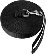 Cinturone per cani in nylon 6 m - Luminoso e resistente - Ideale per allenamento - Nero - Lungo cinturone per cani - Perfetto per giochi all'aperto - Adatto per