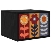 Mobiletto da comodino a parete ESSEN Rovere Nero 8007483