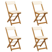 Sedie Bistro da Giardino 4 pz | Sedie da Esterno Bianco Crema 40 x 53 x 80 cm