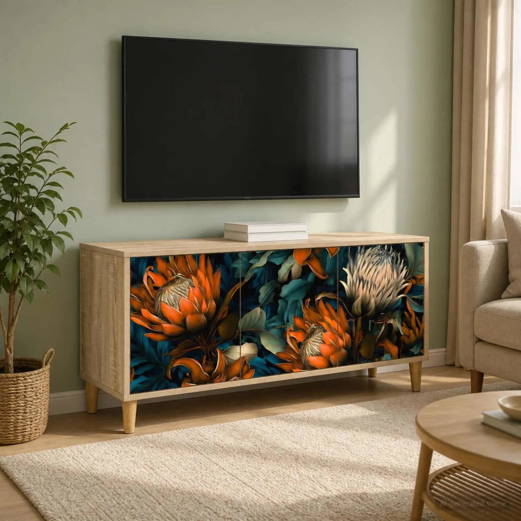 Mobile TV LOCHEM 102 x 33 x 50 cm Sonoma Legno ingegnerizzato 8007070